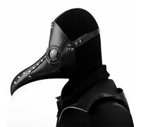 FQLGJMY PU Leather Bird Mask Plague Doctor Long Nose Bird Beak Steampunk Goth Halloween Cosplay Party Props Costume Ball