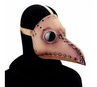 FQLGJMY PU Leather Bird Mask Plague Doctor Long Nose Bird Beak Steampunk Goth Halloween Cosplay Party Props Costume Ball