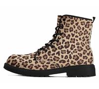 FQLGJMY Women Ankle Boots Leopard Gradient Print Butterfly Flower Starry Sky Color-blocked Combat Booties Platform Lightweight Leather with Jeans Dress Skirts Travel Party Halloween Christmas