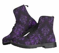 FQLGJMY Women Ankle Boots Leopard Gradient Print Butterfly Flower Starry Sky Color-blocked Combat Booties Platform Lightweight Leather with Jeans Dress Skirts Travel Party Halloween Christmas