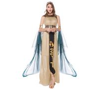 FQLGJMY Women Cosplay Costume Fancy Dress Greek Goddess Cleopatra Roman Warrior Fallen Angel Vampire Witch for Halloween