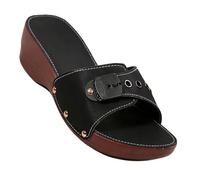 FQLGJMY Women’s Wedge Sandals with Confucius Rivet Buckle Cork Espadrille Platform Slip-on Open-toe Slippers Casual Stylish Punk Bohemian Summer Shoes Mule Slides for Beach Travel Party Dating