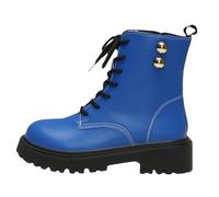 FQLGJMY Women's Chunky Heel Combat Boots with Chain Love Buckle Rhinestone Decoration Platform Ankle Booties Lace Up Streetwear Fashion Boots Comfortable Block Heel for Fall Winter