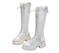 FQLGJMY Women's Hollow Out High/Mid Calf Mesh Zipper Boots Closed Toe Platform Summer Autumn Booties Sandals Costume Renaissance Mid Heel Dress Boots