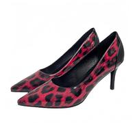 FQLGJMY Women's Pointed Toe Slingback Heels Patchwork Patent Stiletto Slip On Pumps with Buckle Strap Dress Work Shoes for Spring Summer 3.1 Inches