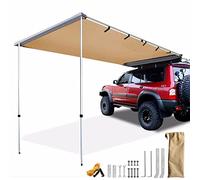 FQMYLTYN Pull-Out Car Side Awning, Waterproof Vehicle Awning Overland Camping, 420D Oxford Cloth Weatherproof UV50+ Tent with Carry Bag for Outdoor Activities (Size : 160x250cm/5.2x8.2ft)