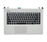 fqparts Replacement Laptop Upper Case Cover C Shell & Keyboard & Touchpad For ASUS K45 K45A K45DE K45DR K45N K45VD K45VJ K45VM K45VS White US English Layout Small Enter Key Layout