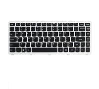 fqparts Replacement New Replacement Laptop Keyboard For LENOVO S300 S305 S400 S400T S405 S410 S415 S435 S436 Black With White Frame US United States Edition