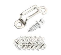 FQRDKT 100 Pieces of Invisible Connectors, Screw, Connectors, Furniture Connection Closure, 2-in-1 Cabinet Hinge Group for, Silver, Full