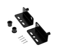 FQRDKT 2 Multi-Hole Corner L-Brackets for Shelves, Corner Brackets for Furniture, Bookcases and Cabinets, Black