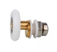 FQRDKT 4 Pack Sliding Door Wheels Shower Door Rollers Wardrobe Pulley Replacement Part Glass Sliding Door Pulleys Quiet Glide Easy Installation Suita, 5 Pcs