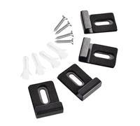 FQRDKT 4pcs Mirror Hanger Clip Set with Screws, Easy Installation, Heavy Duty Holding Clips for Frameless Mirror Billiard Board Displays, Black L