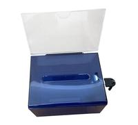 FQRDKT Acrylic Donation Box Raffle Ticket Box Charity Lockable for Voting Donation Community Events Desk Business, Dark Blue