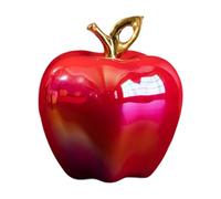 FQRDKT Apple Statue, Fruit Sculpture, Creative Lifelike Porcelain Apple Ornament for Party, Wedding, TV Stand, Table Decoration, Mantelpiece, Red