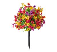 FQRDKT Artificial Flower Decorative Flowers with A False Stake Summer Backyard Farmhouse Indoor, Colorful Violet