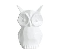 FQRDKT Ceramic Owl Statues, Sculptures, Collectibles, Souvenirs, Gifts, Animal Birds, Figurines for Cabinets, TV Stands, Christmas Decorations, White 8.5x8x14.5cm