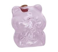 FQRDKT Clear Glass Piggy Bank, Cute Decorative Glass Jar in The Shape of A for Office, Living Room, Entryway, P