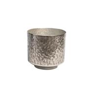 FQRDKT Decorative Container Metal Vase Aluminum Vessel Hammered Jar With Lightweight Build And Shiny Silver Look suitable for mantel coffee table hallway reception workspace