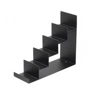 FQRDKT Display Rack Upright Organizer Tiered Floor Stand Metal Storage Shelf Rectangular Iron Base for Visible Product Arrangement Suitable for Shopping Mall Display , Black Painted Five-Layer