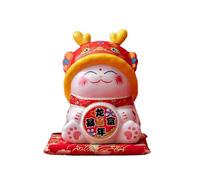 FQRDKT Dragon Figurine Ceramic Chinese New Year 2024 Statue Porcelain Dragon Figure Souvenir Storage Jar Piggy Bank Multipurpose Canister Suitable for Spring, Style A