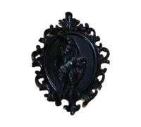 FQRDKT Gothic Wall Art Wall Hanging Decorative Figure Wall Decoration Ornament with Crow Motif Made of Resin for Home Decor for Gothic Lovers, Black