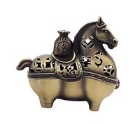 FQRDKT Incense Burner, Embossed Copper Incense Holder, Antique Censer, Decorative Object for Meditation, Ideal for A Piece of Furniture, Shelf Or, Multi, L