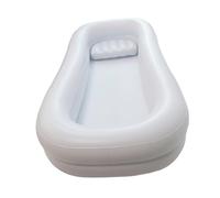 FQRDKT Inflatable Bedside Bathtub, Comfortable and Multifunctional, Foldable PVC, Quick Inflation and Deflation, White