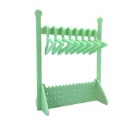 FQRDKT Jewelry Display Stand Earring Display Stand Holder Organizer Jewelry Display Rack with Hook Acrylic Multi Functional Tabletop Dresser Shop Showcase, Green