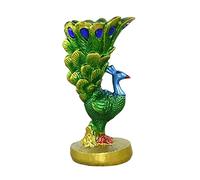 FQRDKT Peacock Tealight Holder Miniature Ornament for Home