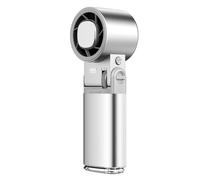 FQRDKT Portable Cooling Fan Handheld Fan Personal Fan Mini Fan With Visual Display And Easy Controls High Capacity 9000mAh suitable for travel concerts festivals, Icy Silver, 60 53 180mm