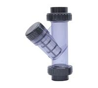 FQRDKT PVC Y-Strainer, Aquarium, Industrial Plumbing, Clear PVC Y-Strainer for Sediment, for, 32mm DN25