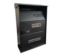 FQRDKT Residential Mailbox Wall Mount Mailbox Locking Mailbox Outdoor Mailbox Letterbox Stainless Vertical Cabinet With Key Suitable for small, style to 1