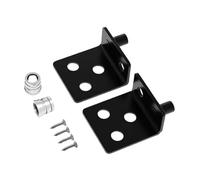 FQRDKT Set of 2 Heavy Duty Corner Brackets for Woodworking: Cabinets, Bookcases, Shelves, Kitchen Cabinets, Wardrobes, Black