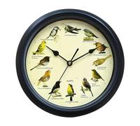 FQRDKT Singing Bird Wall Clock, Room Decoration, operated Clock, Black 25cm