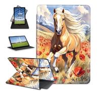 FQSXFIFN Case for Kindle Paperwhite 6（12th 7'' 2024）/Kindle Colorsoft Signature Edition 2024 Rotating, Auto Wake Sleep Leather for Paperwhite 12th 2024 Case, Palomino Horse Cover Design for Woman Man
