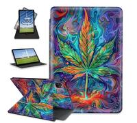 FQSXFIFN for Apple iPad Pro 12.9 Inch 2022/2021/2020 Case Rotating, Auto Wake Sleep Leather Case for Apple iPad Air 13 Inch 2024/2025, Leaves Folio Stand Table Cover for Woman Man