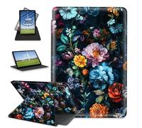 FQSXFIFN for Apple iPad Pro 12.9 Inch 2022/2021/2020 Case Rotating, Auto Wake Sleep Leather Case for Apple iPad Air 13 Inch 2024/2025, Colorful Floral Folio Stand Table Cover for Woman Man