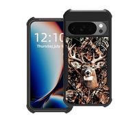 FQSXFIFN for Google Pixel 10 Pro XL Case Soft TPU with Acrylic Back, Deer Leaf Full-Body Drop Proof Phone Case for Google Pixel 10 Pro XL, Military-Grade Shockproof Protective Cover for Man Woman