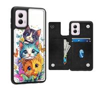 FQSXFIFN for Motorola Moto G Power 5G 2024 Case Wallet, Flip Case for Moto G Power 5G 2024 with Double Magnetic Closure, Card Slots Kickstand, Shockproof Leather TPU Phone Cover Sea Turtle