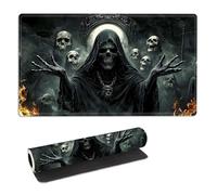 FQSXFIFN for MTG Playmat with Storage Bag, for TCG Playmat and Playing Card Mat for Magic Board Games, Non-Slip Ghostly Faces Desk Mat, Stitched Edges Game Mat, Rollable & Foldable Card Play mat