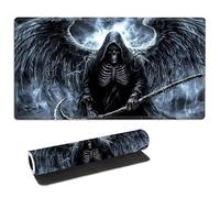 FQSXFIFN for MTG Playmat with Storage Bags, Card Playmat for TCG Card Playing Game,Rollable & Foldable for PTCG and Board Game Mat for Cards,Non-Slip Grim Reaper Desk Mat for Home Office