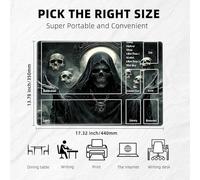 FQSXFIFN for MTG Playmat with Zones Storage Bag, for TCG Playmat and Playing Card Mat for Magic Board Games, Ghostly Faces Non-Slip Stitched Edges Game Mat, Rollable Foldable Card Play mats