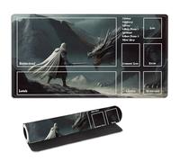 FQSXFIFN for MTG Playmat with Zones Storage Bag, for TCG Playmat and Playing Card Mat for Magic Board Games, Non-Slip Desk Mat, Stitched Edges Game Mat, Rollable Fierce Dragon Card Play mat