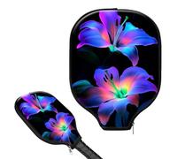 FQSXFIFN for Pickleball Paddle Cover with Smooth Zipper, Durable Scratch-Resistant for Pickleball Paddle Case Protection, Neon Flower Sleeve for Pickleballs Paddles Racket