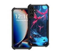FQSXFIFN for Samsung Galaxy S25 Plus/S24 Plus Case Soft TPU with Acrylic Back, Pink Phoenix Full-Body Drop Proof Phone Case for Galaxy S25+/S24+, Shockproof Protective Cover for Man Woman