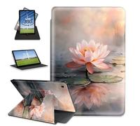 FQSXFIFN for Samsung Galaxy Tab A7 2020 10.4 inch Case Rotating, Auto Wake Sleep Leather Tablet Case for Galaxy Tab A7 10.4'' 2020, Lotus Flower Folio Stand Table Cover for Woman Man