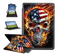 FQSXFIFN for Samsung Galaxy Tab A7 Lite 8.7'' 2021 Model Case Rotating, Auto Wake Sleep Leather Tablet Case for Galaxy Tab A7 Lite 8.7'' 2021, Skull Flag Folio Stand Table Cover for Woman Man