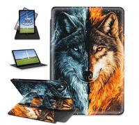 FQSXFIFN for Samsung Galaxy Tab A8 2022 10.5 Inch Model Case Rotating, Auto Wake Sleep Leather Tablet Case for Galaxy Tab A8 2022 10.5'', Wolfs Face Folio Stand Table Cover for Woman Man