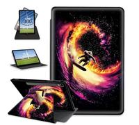 FQSXFIFN for Samsung Galaxy TAB S9 11 inch 2023/S9 FE 10.9 inch/S10 FE 2025 Case Rotating, Auto Wake Sleep Leather Tablet Case for Galaxy Tab S9, Astronaut Surfing Folio Stand Table Cover