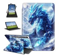 FQSXFIFN for Samsung Galaxy TAB S9 11 inch 2023/S9 FE 10.9 inch/S10 FE 2025 Case Rotating, Auto Wake Sleep Leather Tablet Case for Galaxy Tab S9, Ice Dragon Folio Stand Table Cover